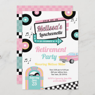 Invitation Retro Luncheonette Diner Party