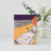 Invitation Rétro Maison d'été ~ Fête de la Plage (Debout devant)