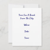 Invitation Rétro Maison d'été ~ Fête de la Plage (Dos)