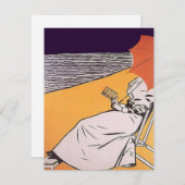 Invitation Rétro Maison d'été ~ Fête de la Plage (Devant / Derrière)