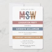 Invitation Rétro Maîtrise en travail social de MSW (Devant)