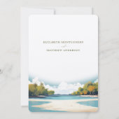 Invitation Retro Maledives Travel Économisez-vous (Dos)