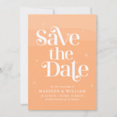 Invitation Retro Mariage à la pêche Enregistrer la date (Devant)