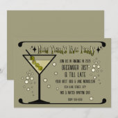 Invitation Retro Martini 2025 Nouvel An (Devant / Derrière)