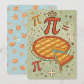 Invitation Retro Math Pi Day Card (Devant / Derrière)