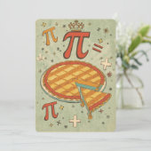 Invitation Retro Math Pi Day Card (Debout devant)