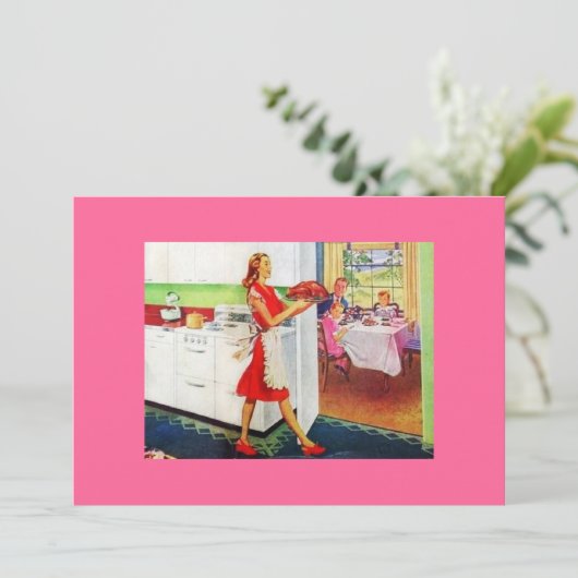 Invitation Rétro-ménagère (Debout devant)