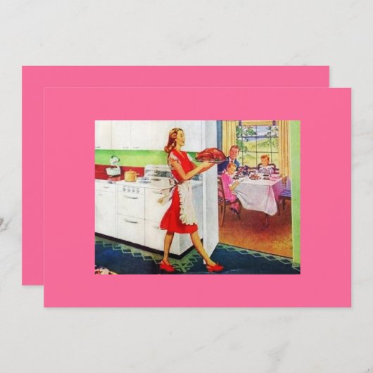 Invitation Rétro-ménagère (Devant / Derrière)