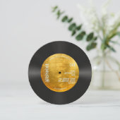 Invitation Retro Metallic Gold Record Musique 50e anniversair (Debout devant)