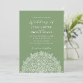 Invitation Retro Mexican Terrain Flourishing Mandala Wedding (Debout devant)
