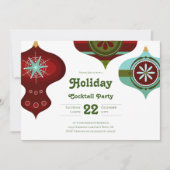 Invitation Retro Mid Century Cocktail de Noël (Devant)