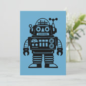 Invitation Retro Mid Century Inspired Robot (Debout devant)