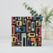 Invitation Retro Mid-Century Moderne Abstrait (Debout devant)