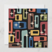 Invitation Retro Mid-Century Moderne Abstrait (Devant)
