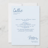 Invitation Rétro minimaliste manuscrit Mariage monochromatiqu (Devant)