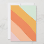 Invitation Retro Mint Orange Stripes Photo Graduation Party (Dos)