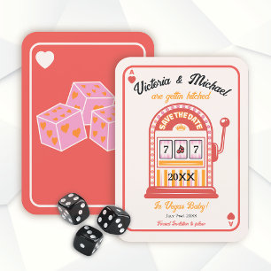 Invitation Retro Mod Enregistrer le Mariage de la machine à s