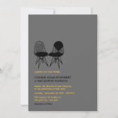 Invitation Rétro Mod Perfect Chair Pair Eames Mariage moderne (Devant)