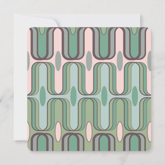 Invitation Retro Mod Rose et Mint Ogee 2 Diplôme photo (Dos)