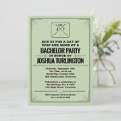 Invitation Retro Modern Golf Ouvert Bachelor Anniversaire (Debout devant)
