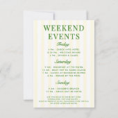 Invitation Retro Modern Green & Yellow Miami Bach Party (Dos)