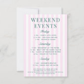 Invitation Retro Modern Pink & Green Miami Bachelorette Party (Dos)