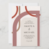 Invitation Retro Modern Simple Geometric (Devant)