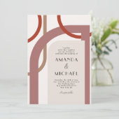 Invitation Retro Modern Simple Geometric (Debout devant)