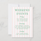 Invitation Retro Modern Vintage Pickleball Bach Weekend (Dos)