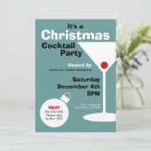 Invitation rétro moderne à la fête de Noël (Debout devant)