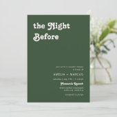 Invitation Retro Moderne Chic Terracotta Couple Douche (Debout devant)