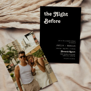 Invitation Retro Moderne Chic Terracotta Couple Douche