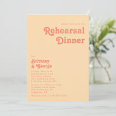 Invitation Rétro moderne | Dîner de répétition de crème orang (Debout devant)
