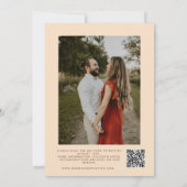 Invitation Retro moderne les années 70 Rainbow Orange Mariage (Dos)