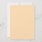 Invitation Rétro Moderne | Réception de Mariage Orange Crème (Dos)