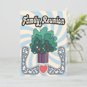 Invitation Retro Moderne Reunion Familiale (Debout devant)