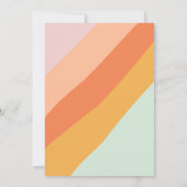 Invitation Retro Moderne Script Pastel Stripe Gradupe Party (Dos)