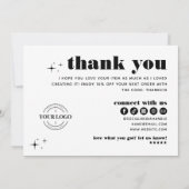 Invitation Retro Moderne Soin Bijoux Merci Logo de l'entrepri (Dos)