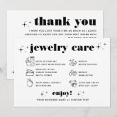 Invitation Retro Moderne Soin Bijoux Merci Logo de l'entrepri (Devant / Derrière)
