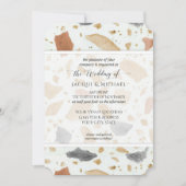 Invitation Rétro Moderne Terrazzo Terracotta Mariage Abstrait (Devant)