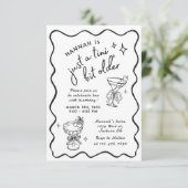 Invitation Rétro Moderne Un Peu Plus Âgé 30e Anniversaire (Debout devant)