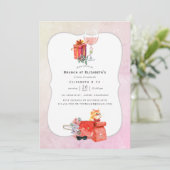 Invitation Retro Movie Noël Bridal Brunch (Debout devant)