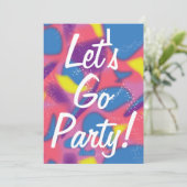 Invitation Rétro multicolore 90s (Debout devant)