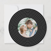Invitation Retro Music Vinyl Record Mariage unique (Dos)