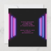Invitation Retro Neon 50 & Fabulous 50th Birthday Party (Dos)