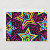 Invitation Retro Neon 80s Anniversaire - Vintage (Dos)