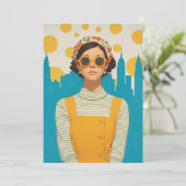 Invitation Retro New York Sunshine (Debout devant)