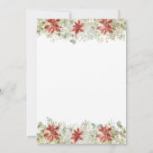 Invitation Retro Noël Floral Joyeux Petite Fête des mariées (Dos)