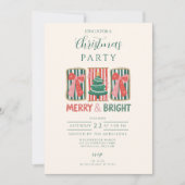 Invitation Rétro Noël Merry & Bright (Devant)