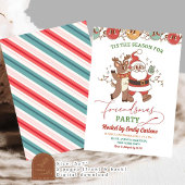 Invitation Retro Noël Père Noël Amies Fêtes Fêtes